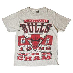 1992 Chicago Bulls World Champions AOP Tee L